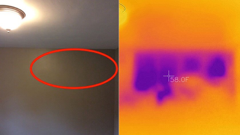 Thermal Imaging showing Thin or Missing Insulation 