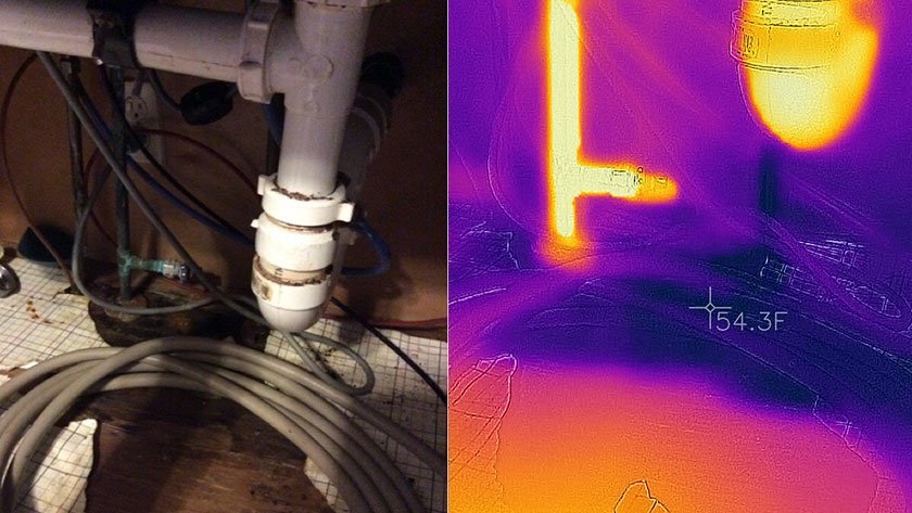 Under Sink Thermal Imaging Example